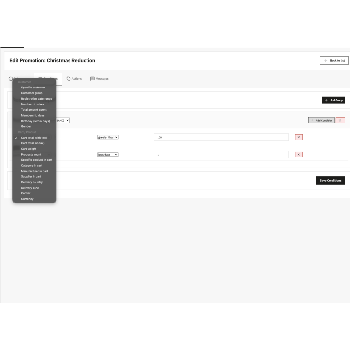Promos inteligentes: 3x2, packs y tramos