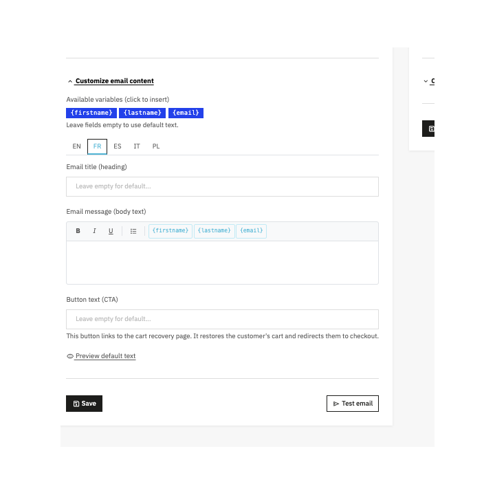 Relance panier abandonné en 3 emails