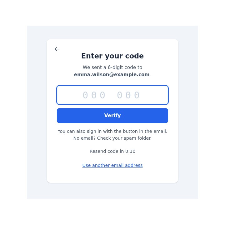 A code or a link: the customer chooses