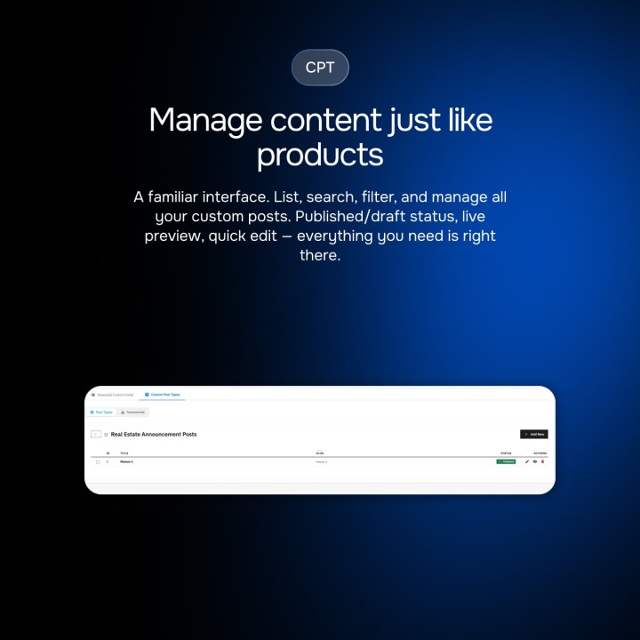 Advanced Custom Field y Custom Post Types (2 en 1)