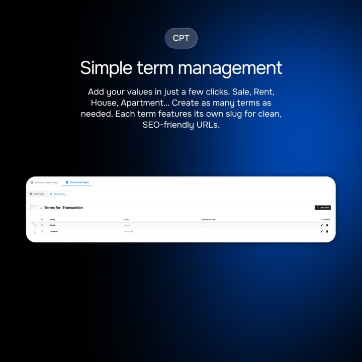 Advanced Custom Field et Custom Post Types (2-en-1)