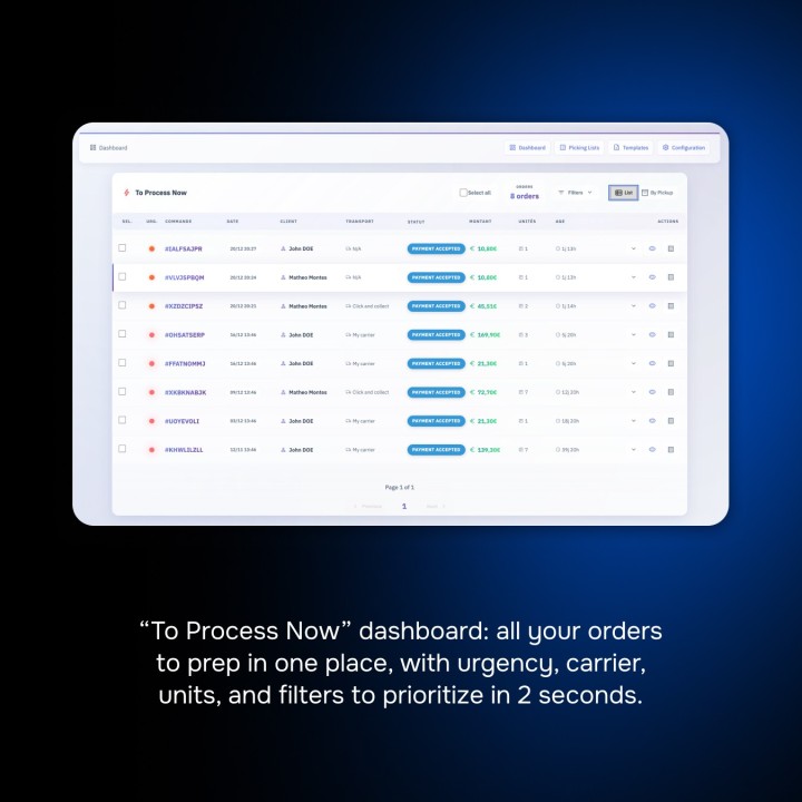 Picking List Pro: dashboard logistica + PDF