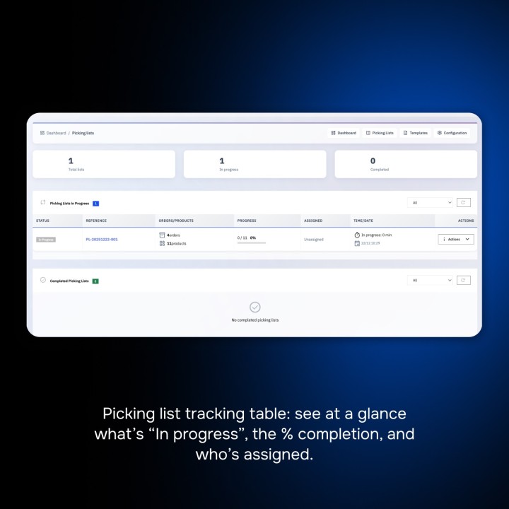 Picking List Pro: dashboard logistica + PDF