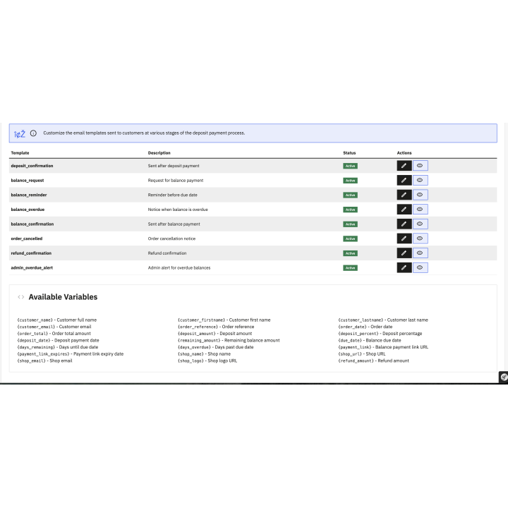 Depósito Stripe y pagos parciales