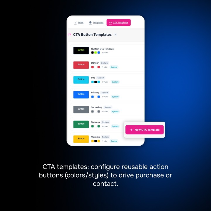 Messaggi condizionali e CTA prodotto
