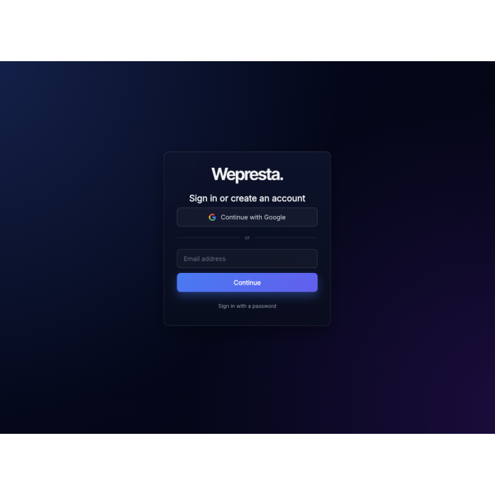 Acceso sin contraseña + Google