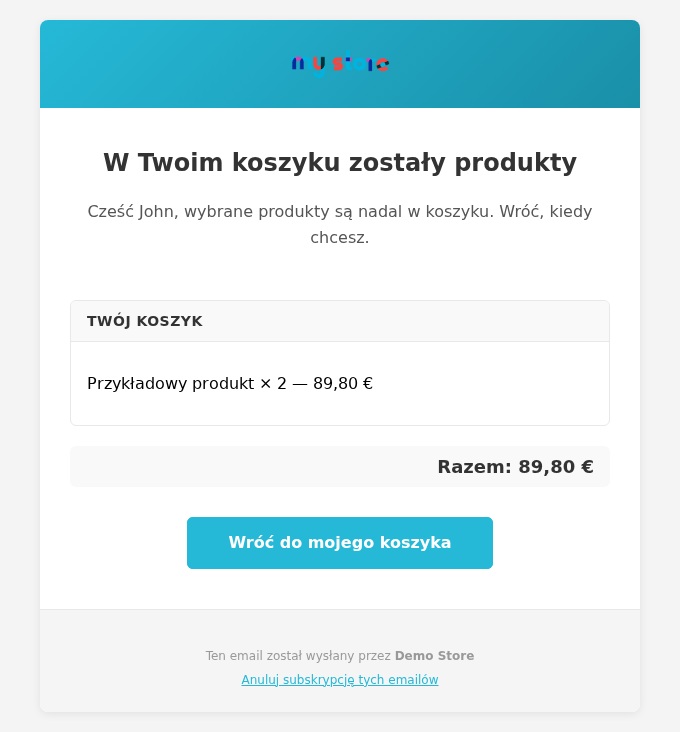 Podgląd zapisanej wiadomości